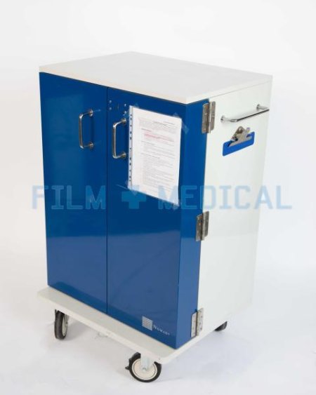 Medication Cabinet Blue and White Double